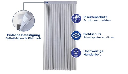 Türvorhang grau weiß - türvorhang, der